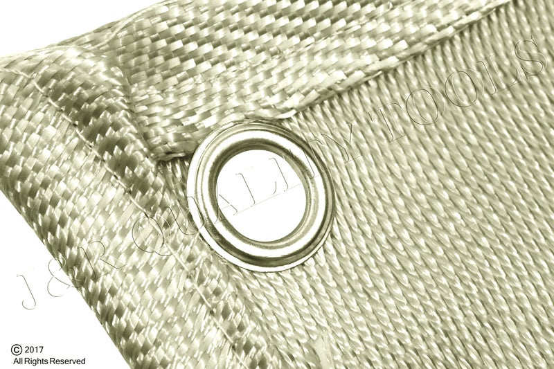 vector tools VCT Heavy Duty Fiberglass Welding Blanket and Cover with Brass Grommets Size 4 FT. x 6 FT. - Image 2